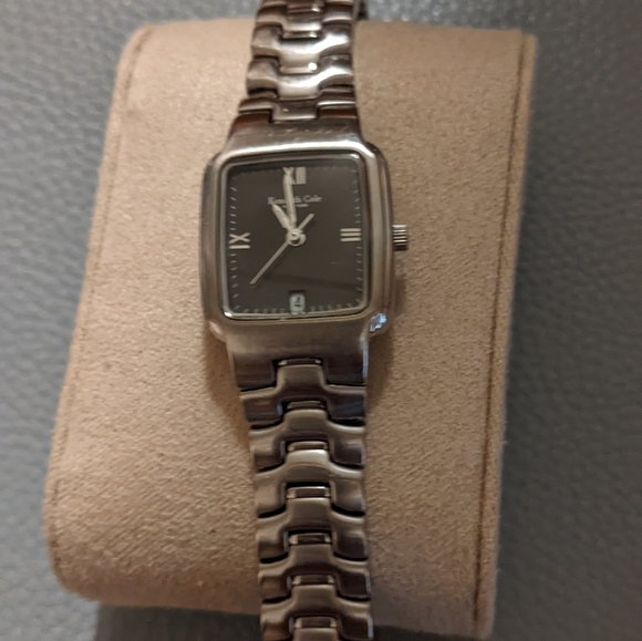 Kenneth Cole New York - Womens Brushed Metal/Dark Contrast with Time and… - Picture 3 of 6